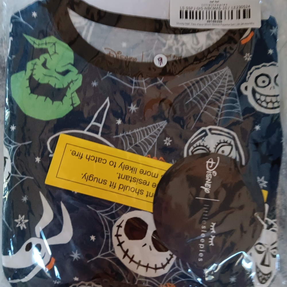 Little Sleepies Disney Nightmare Before Christmas Two Piece Short Set 18/24